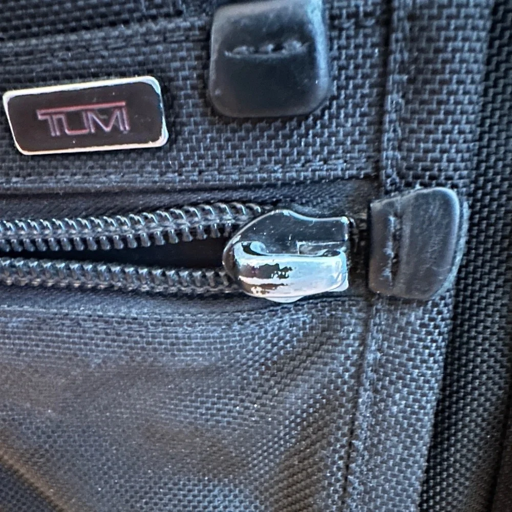Tumi Alpha Expandable Black Nylon Satchel Crossbody